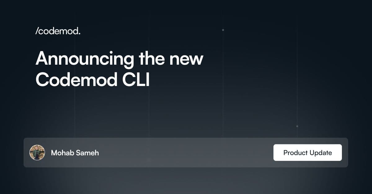 Introducing the new Codemod CLI