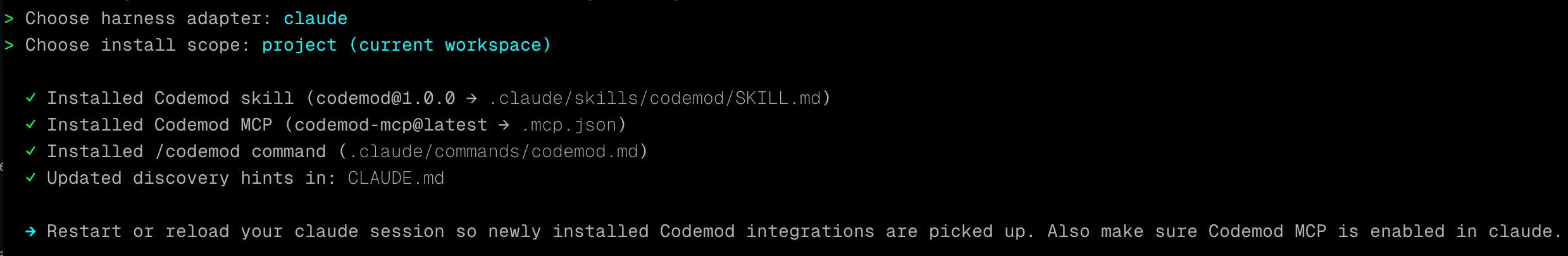npx codemod ai in cli