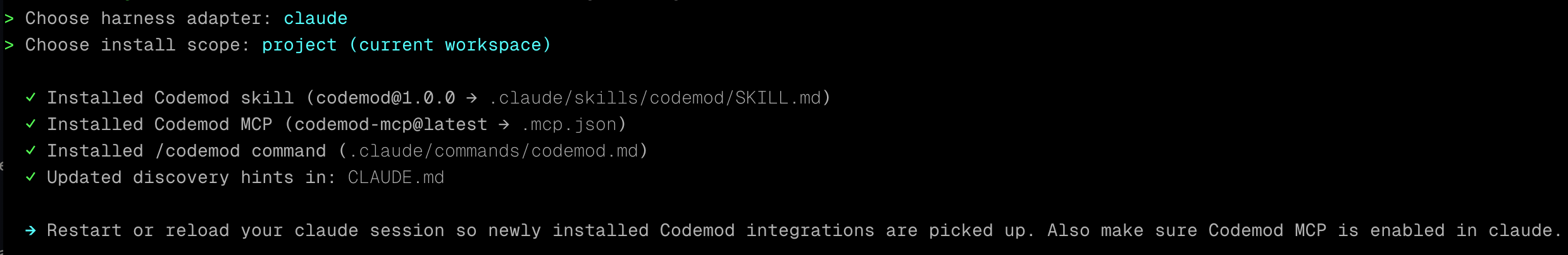 npx codemod ai in cli