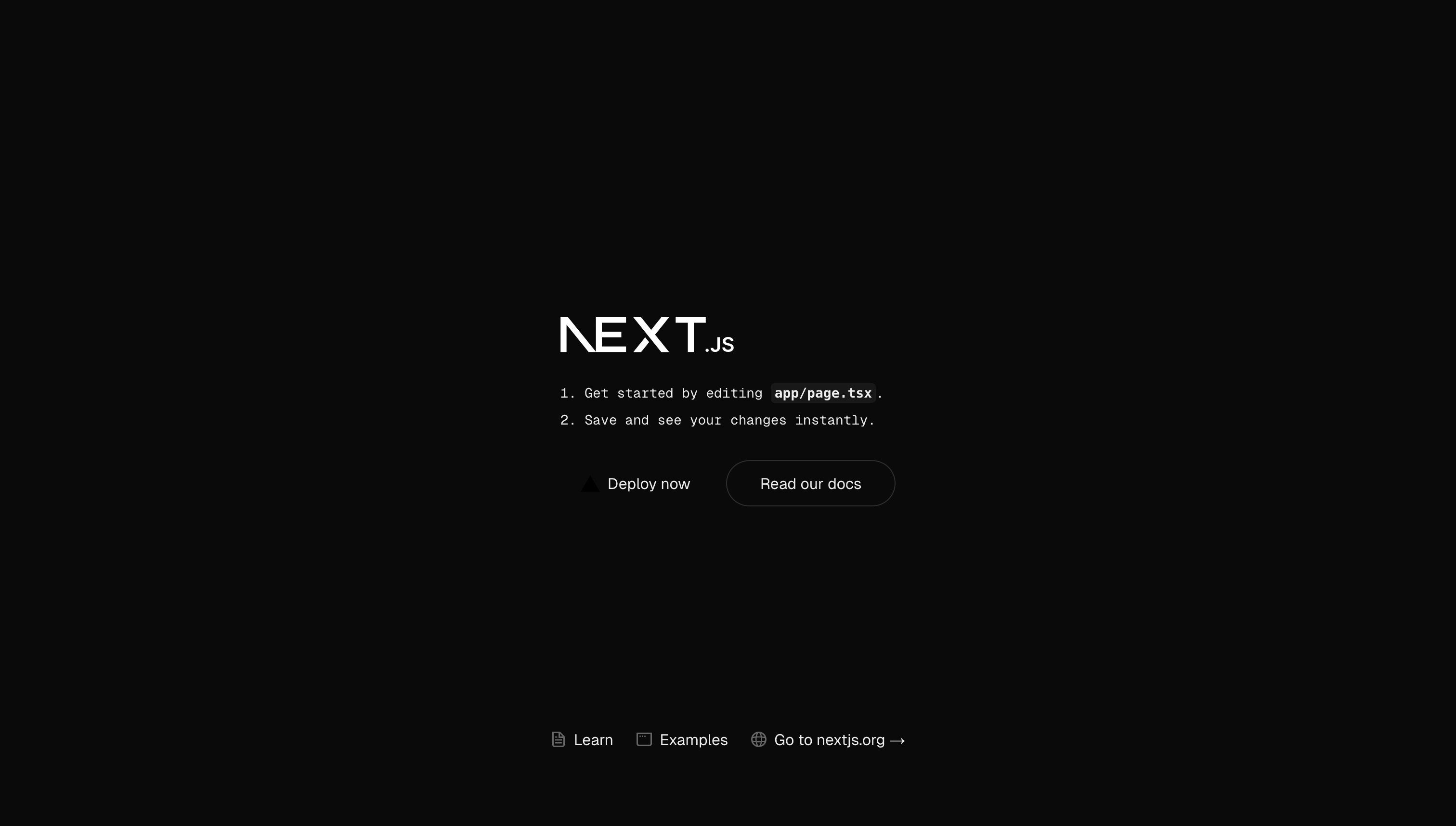 Next.js starter template
