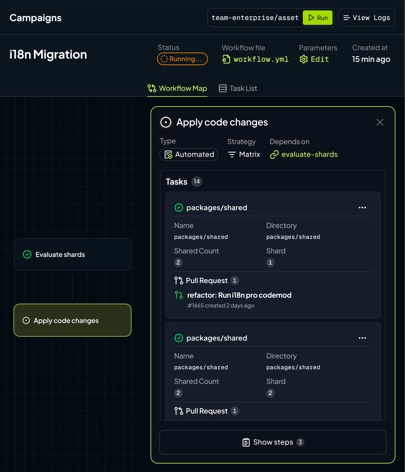 Customize automation recipes visualization